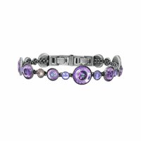 Konplott - Donutissima - lila, antique silver, bracelet