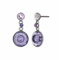 Konplott - Donutissima - lila, antique silver, earring...