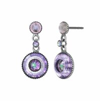 Konplott - Donutissima - lila, antique silver, earring...