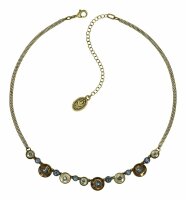 Konplott - Donutissima - brown/grey, antique brass, necklace