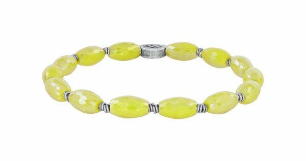 Konplott - Petit Glamour dAfrique - yellow, antique silver, bracelet elastic