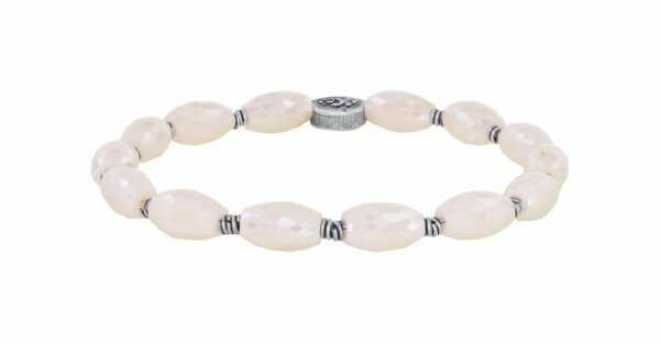 Konplott - Petit Glamour dAfrique - beige, antique silver, bracelet elastic