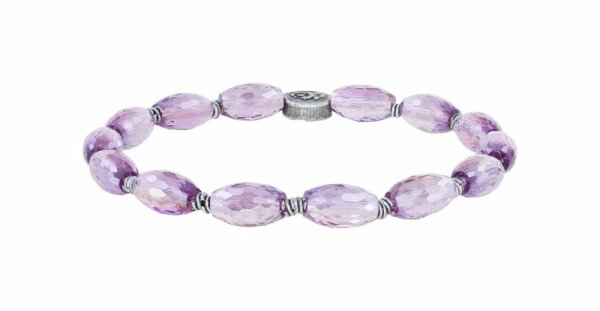 Konplott - Petit Glamour dAfrique - lila, antique silver, bracelet elastic