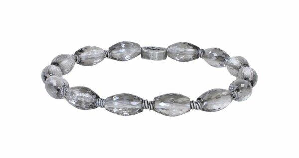 Konplott - Petit Glamour dAfrique - grey, antique silver, bracelet elastic