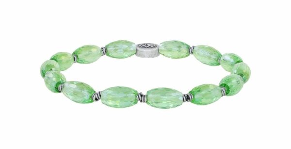 Konplott - Petit Glamour dAfrique - green, antique silver, bracelet elastic