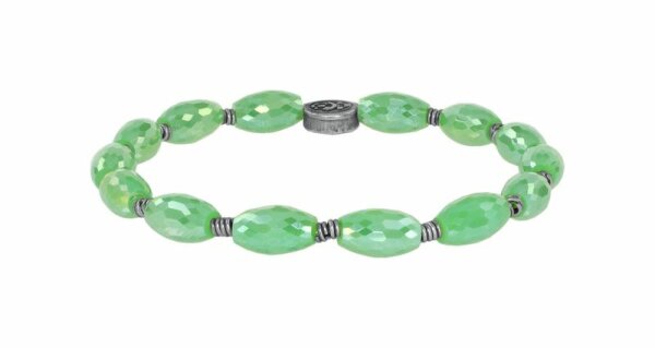 Konplott - Petit Glamour dAfrique - green, antique silver, bracelet elastic
