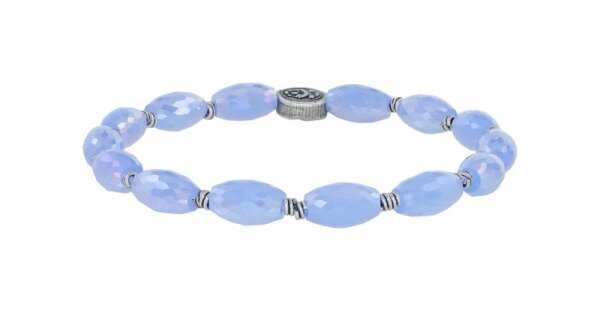 Konplott - Petit Glamour dAfrique - blue, antique silver, bracelet elastic