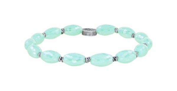 Konplott - Petit Glamour dAfrique - green, antique silver, bracelet elastic