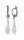 Konplott - Daily Desire - beige, antique silver, earring dangling