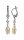 Konplott - Daily Desire - beige, antique silver, earring dangling