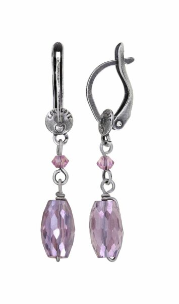 Konplott - Daily Desire - lila, antique silver, earring dangling