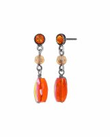 Konplott - Daily Desire - orange, antique silver, earring...