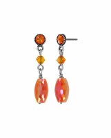Konplott - Daily Desire - orange, antique silver, earring...