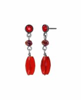 Konplott - Daily Desire - red, antique silver, earring...