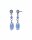 Konplott - Daily Desire - blue, antique silver, earring stud dangling