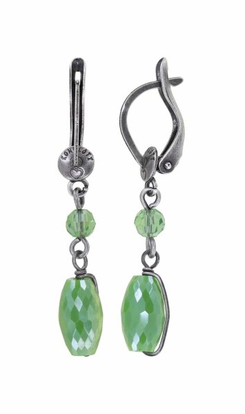 Konplott - Daily Desire - green, antique silver, earring dangling