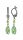 Konplott - Daily Desire - green, antique silver, earring dangling