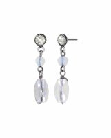 Konplott - Daily Desire - white, antique silver, earring...