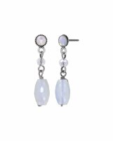 Konplott - Daily Desire - white, antique silver, earring...