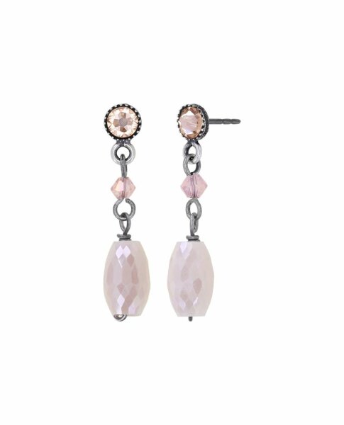 Konplott - Daily Desire - beige, antique silver, earring stud dangling