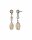 Konplott - Daily Desire - beige, antique silver, earring stud dangling