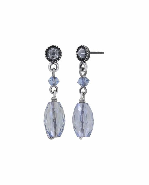 Konplott - Daily Desire - light blue, antique silver, earring stud dangling