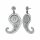 Konplott - Paisley Silver - silver, antique silver, earring stud dangling