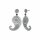 Konplott - Paisley Silver - silver, antique silver, earring stud dangling