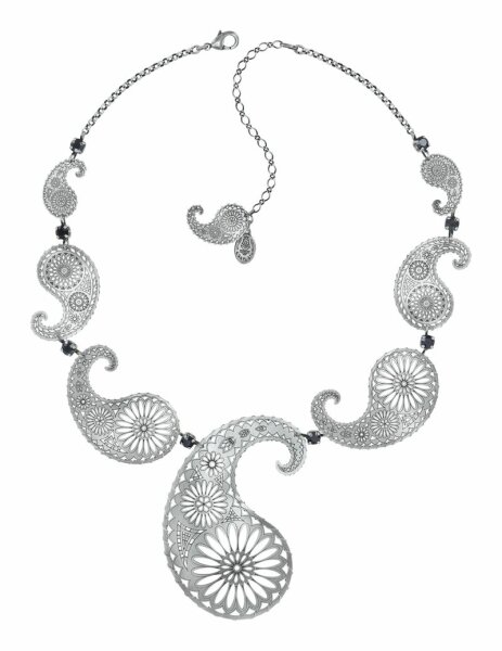 Konplott - Paisley Silver - silver, antique silver, necklace