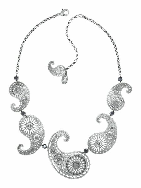 Konplott - Paisley Silver - silver, antique silver, necklace