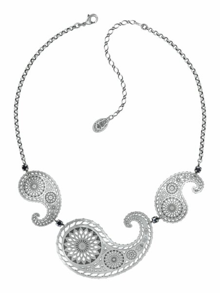 Konplott - Paisley Silver - silver, antique silver, necklace