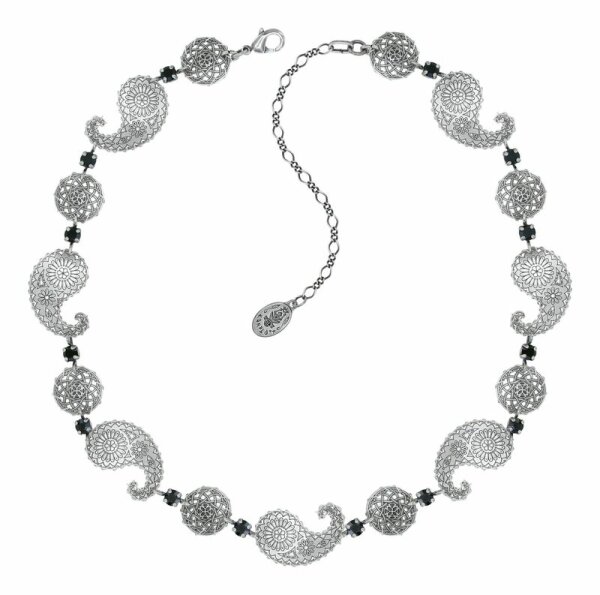 Konplott - Paisley Silver - silver, antique silver, necklace