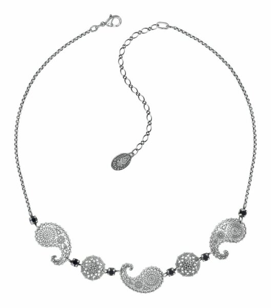Konplott - Paisley Silver - silver, antique silver, necklace