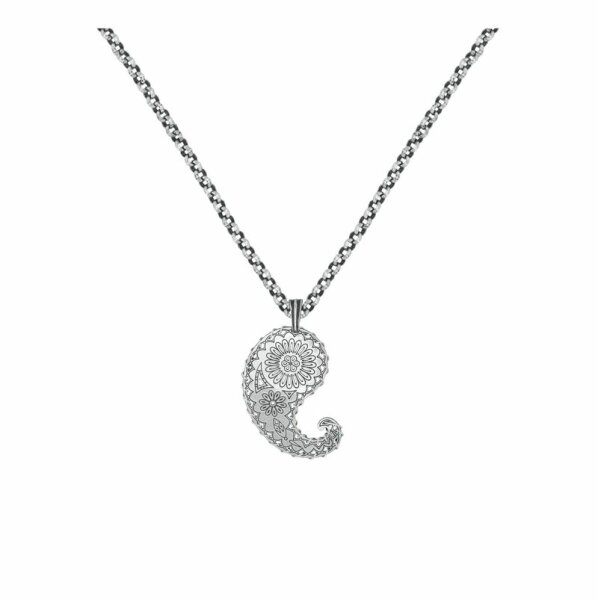Konplott - Paisley Silver - silver, antique silver, necklace pendant