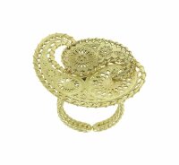 Konplott - Paisley Brass - brass, shiny brass, ring