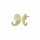 Konplott - Paisley Brass - brass, shiny brass, earring stud