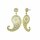 Konplott - Paisley Brass - brass, shiny brass, earring stud dangling