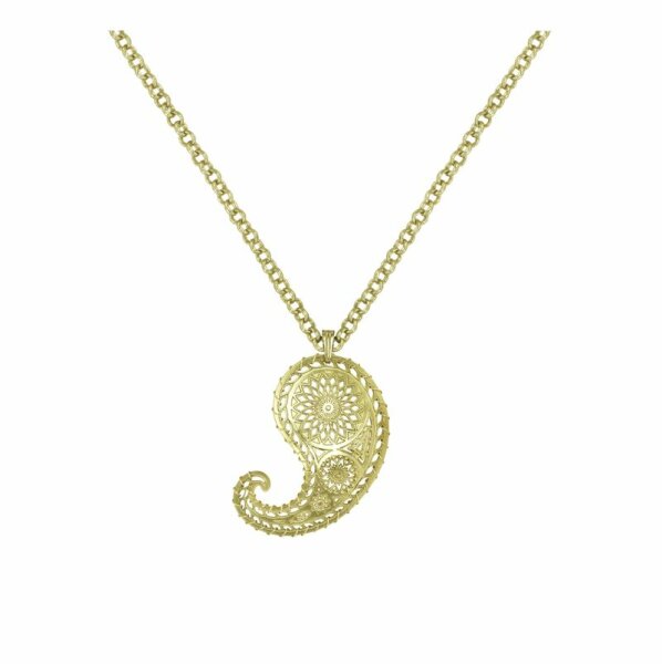 Konplott - Paisley Brass - brass, shiny brass, necklace pendant