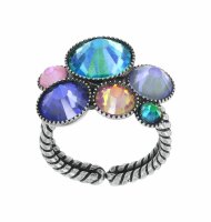 Konplott - Water Cascade - pink, antique silver, ring