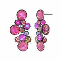 Konplott - Water Cascade - pink, antique silver, earring...