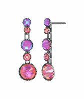 Konplott - Water Cascade - pink, antique silver, earring...