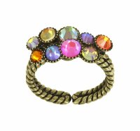 Konplott - Water Cascade - orange, antique brass, earring...