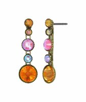 Konplott - Water Cascade - orange, antique brass, earring...
