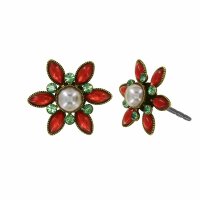 Konplott - Margarita - multi, antique brass, earring stud