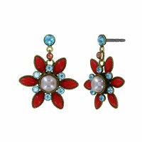 Konplott - Margarita - multi, antique brass, earring stud...