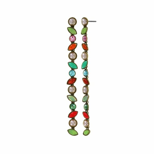 Konplott - Margarita - multi, antique brass, earring stud dangling