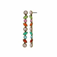 Konplott - Margarita - multi, antique brass, earring stud...