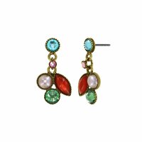 Konplott - Margarita - multi, antique brass, earring stud...