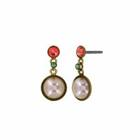 Konplott - Margarita - multi, antique brass, earring stud...