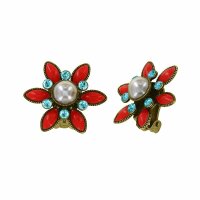 Konplott - Margarita - multi, antique brass, earring clip